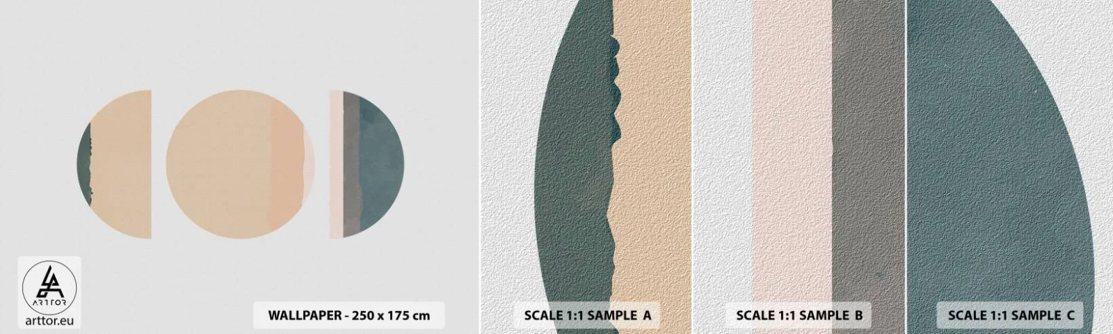 Photo Wallpaper Sample Self-Adhesive Deluxe Sticker - Wheel after a Wheel - Abstraction, Piece, Modern Art - 100x30 cm