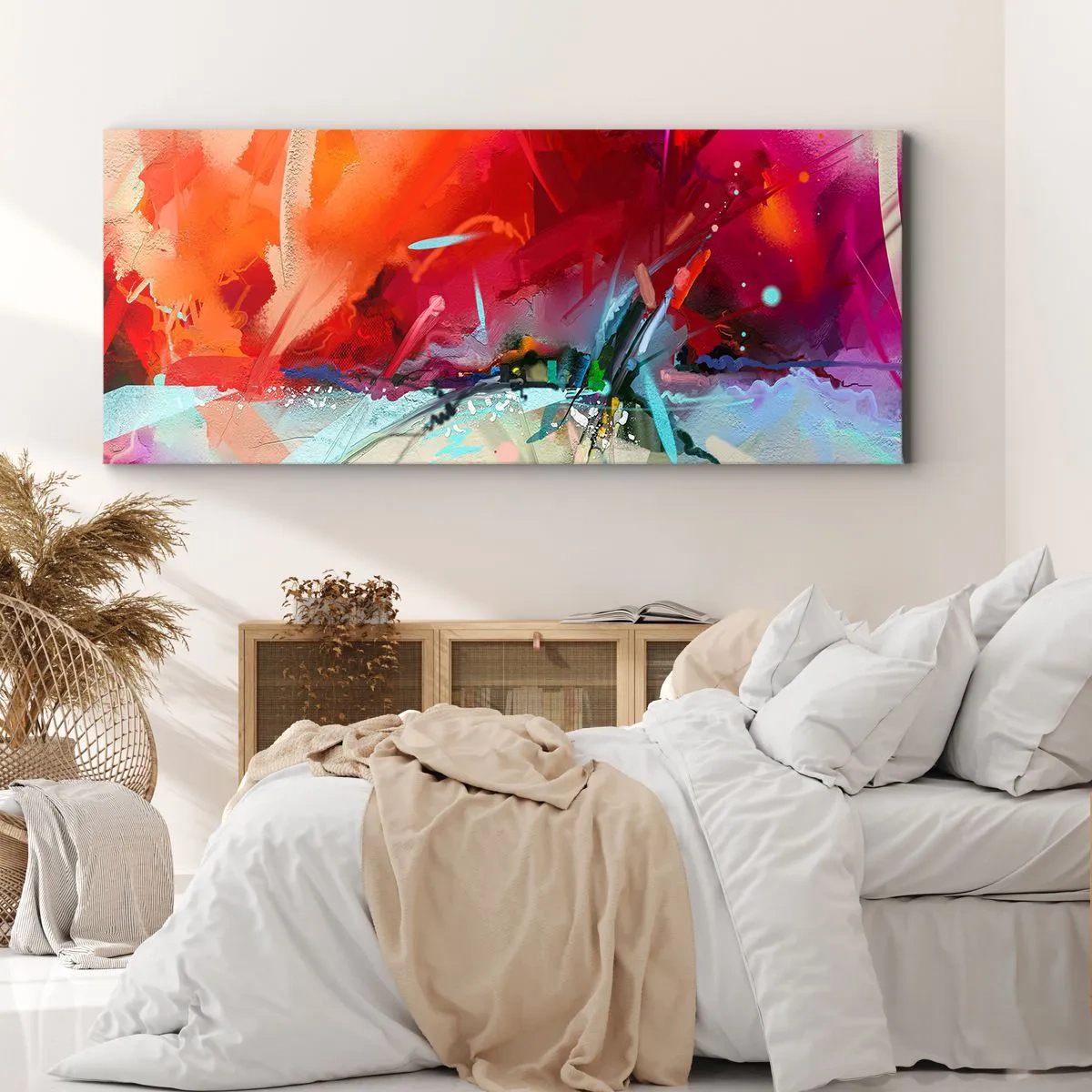 Canvas picture - Explosion of Lights and Colours - 140x50 cm