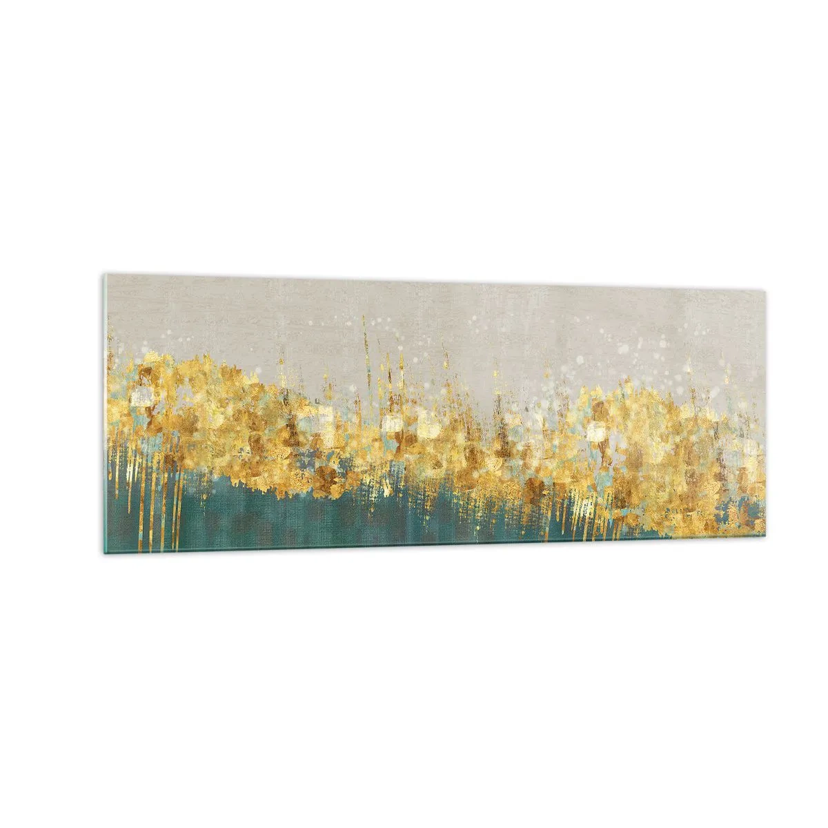 Glass picture - Golden Border - 140x50 cm