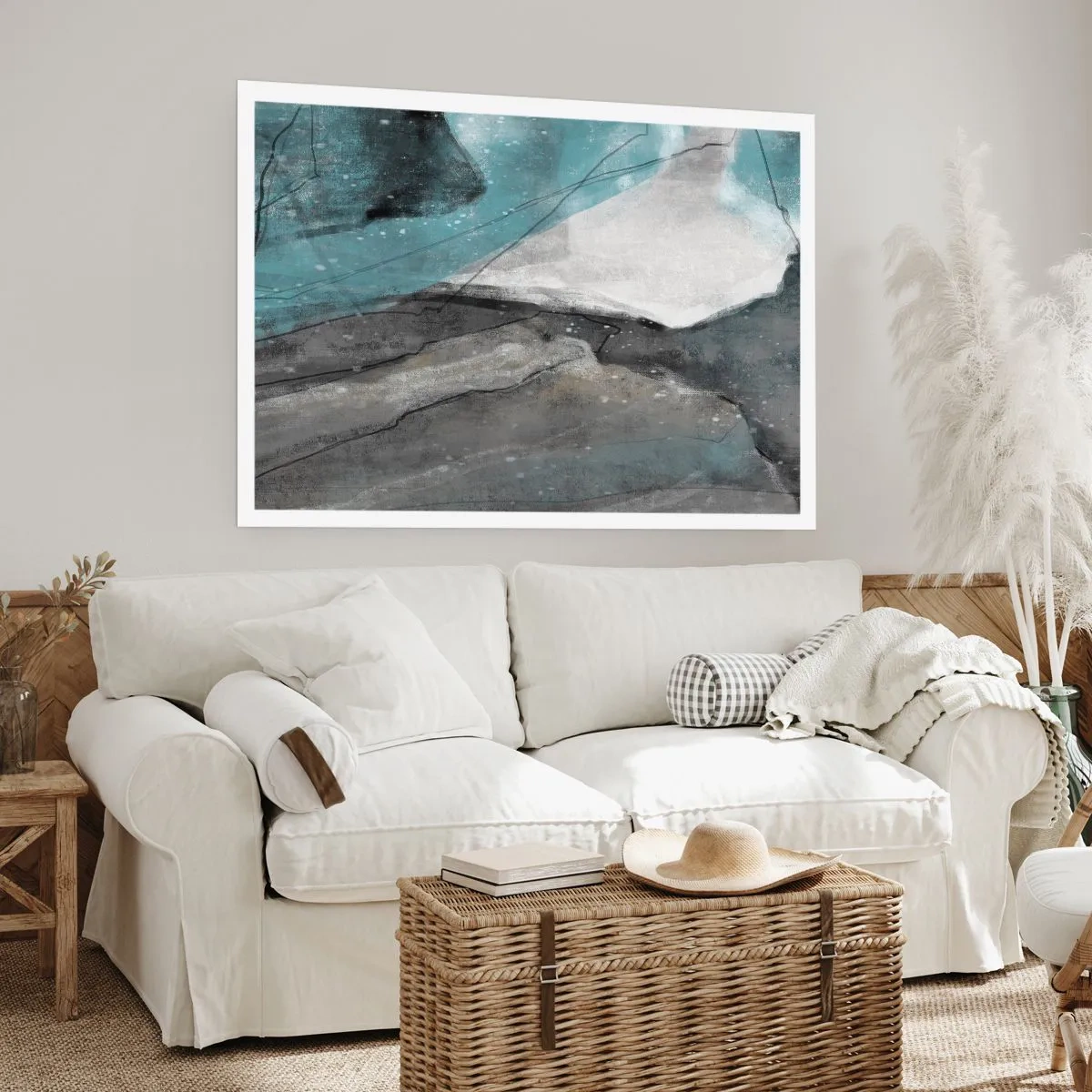 Poster - Abstract: Rocks and Ice - 40x30 cm