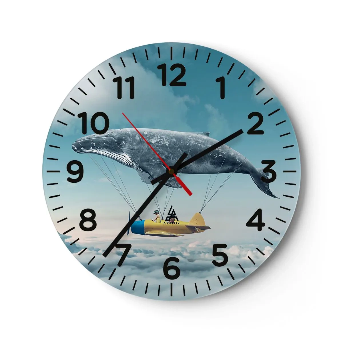 Wall clock - Clock on glass - Why Not? - 40x40 cm