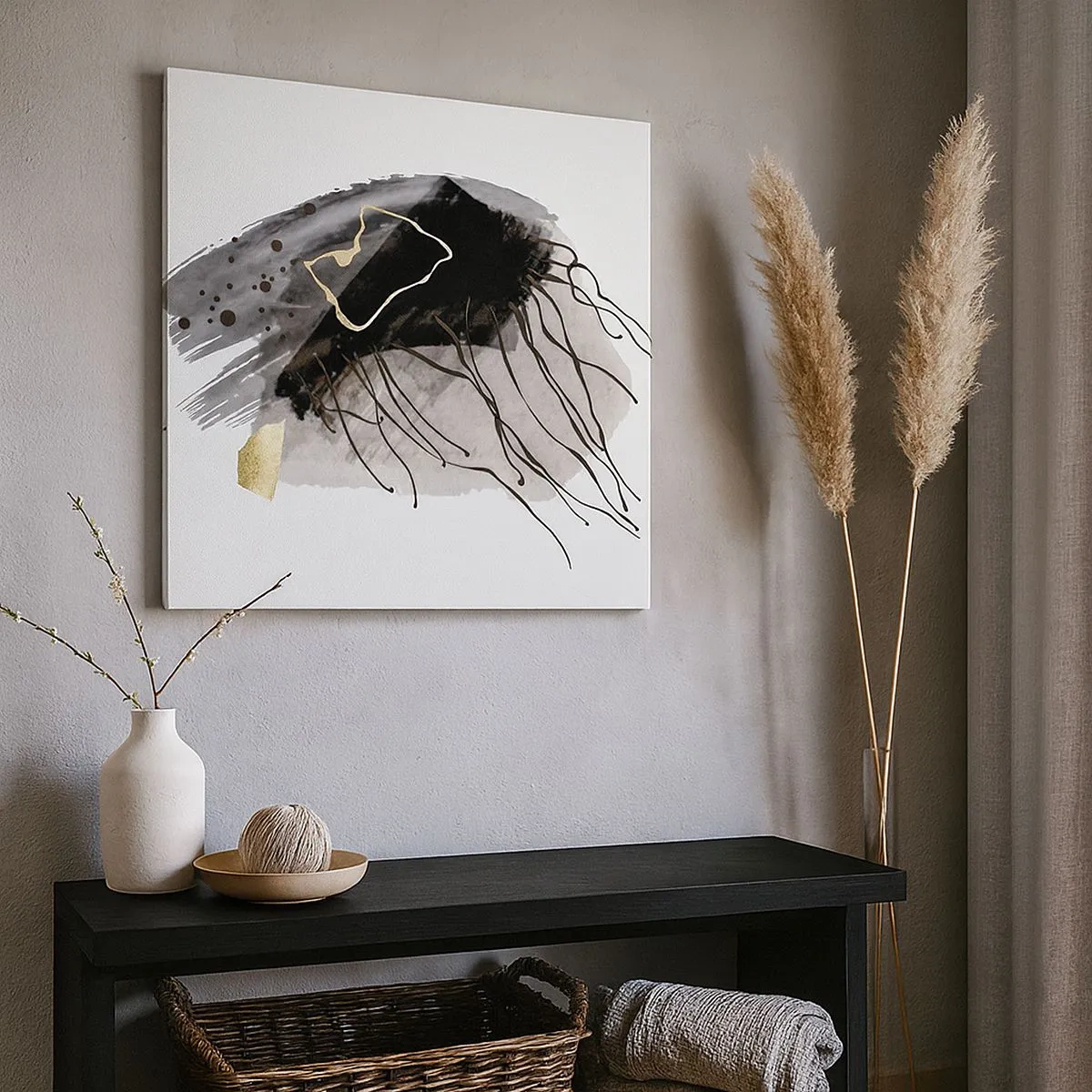 Canvas picture - In Black and Gold - 30x30 cm