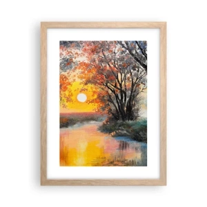 Poster in light oak frame - Autumn Impressions - 30x40 cm