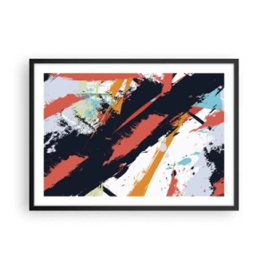 Poster in black frame - Dynamic Composition - 70x50 cm