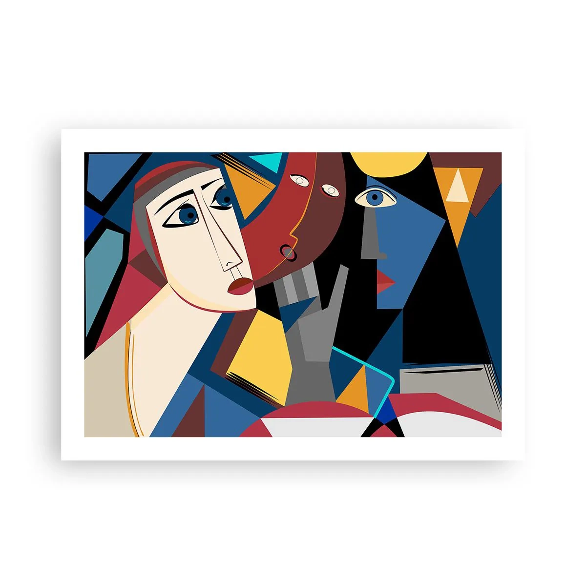 Poster - Conversation of Cubists - 70x50 cm