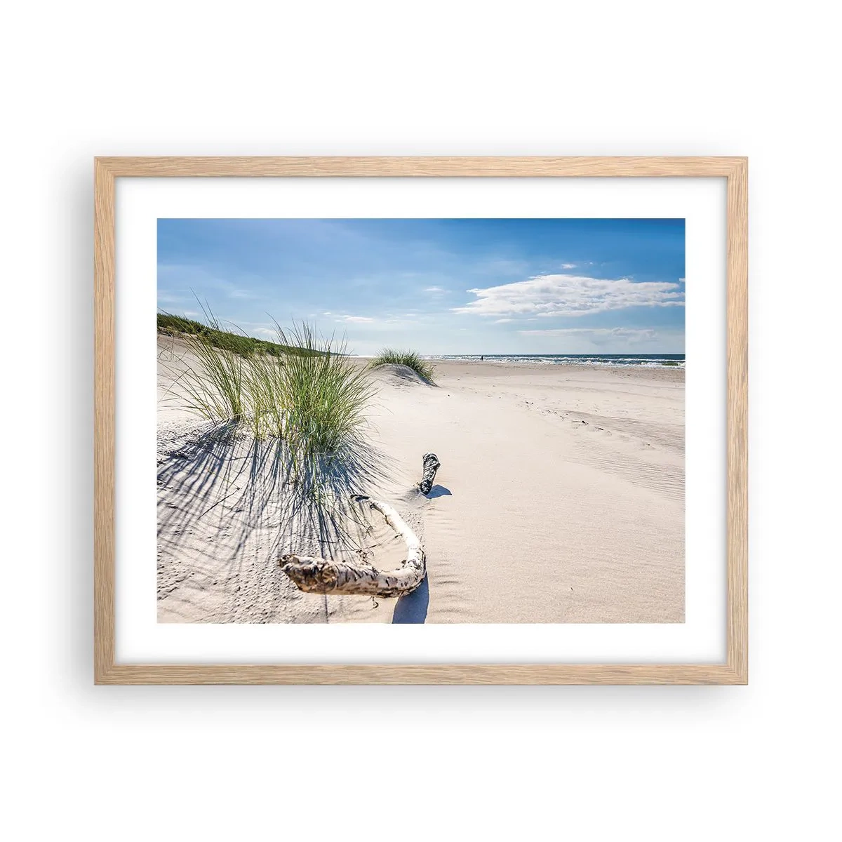 Poster in light oak frame - The Most Beautiful? Baltic One - 50x40 cm