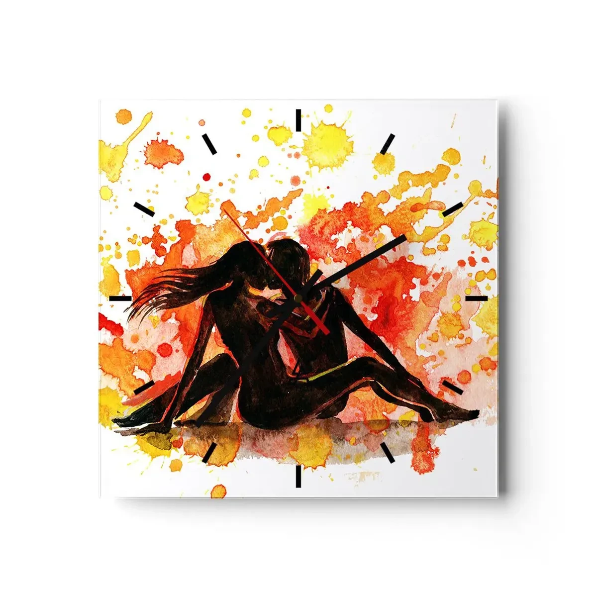 Wall clock - Clock on glass - And There Was Light - 40x40 cm