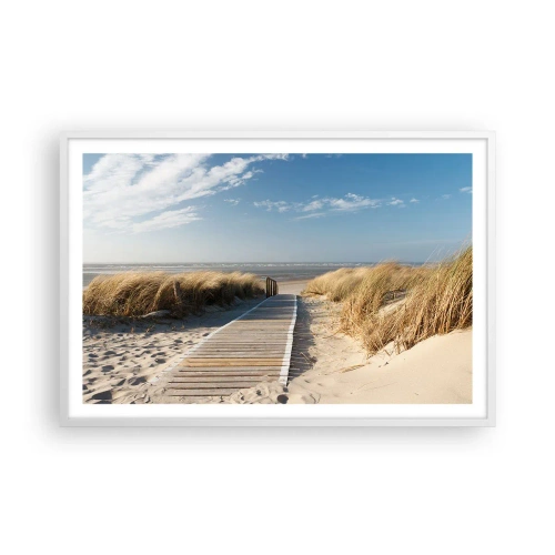 Poster in white frmae - Behind a Dune, in the Hum of Trees - 91x61 cm