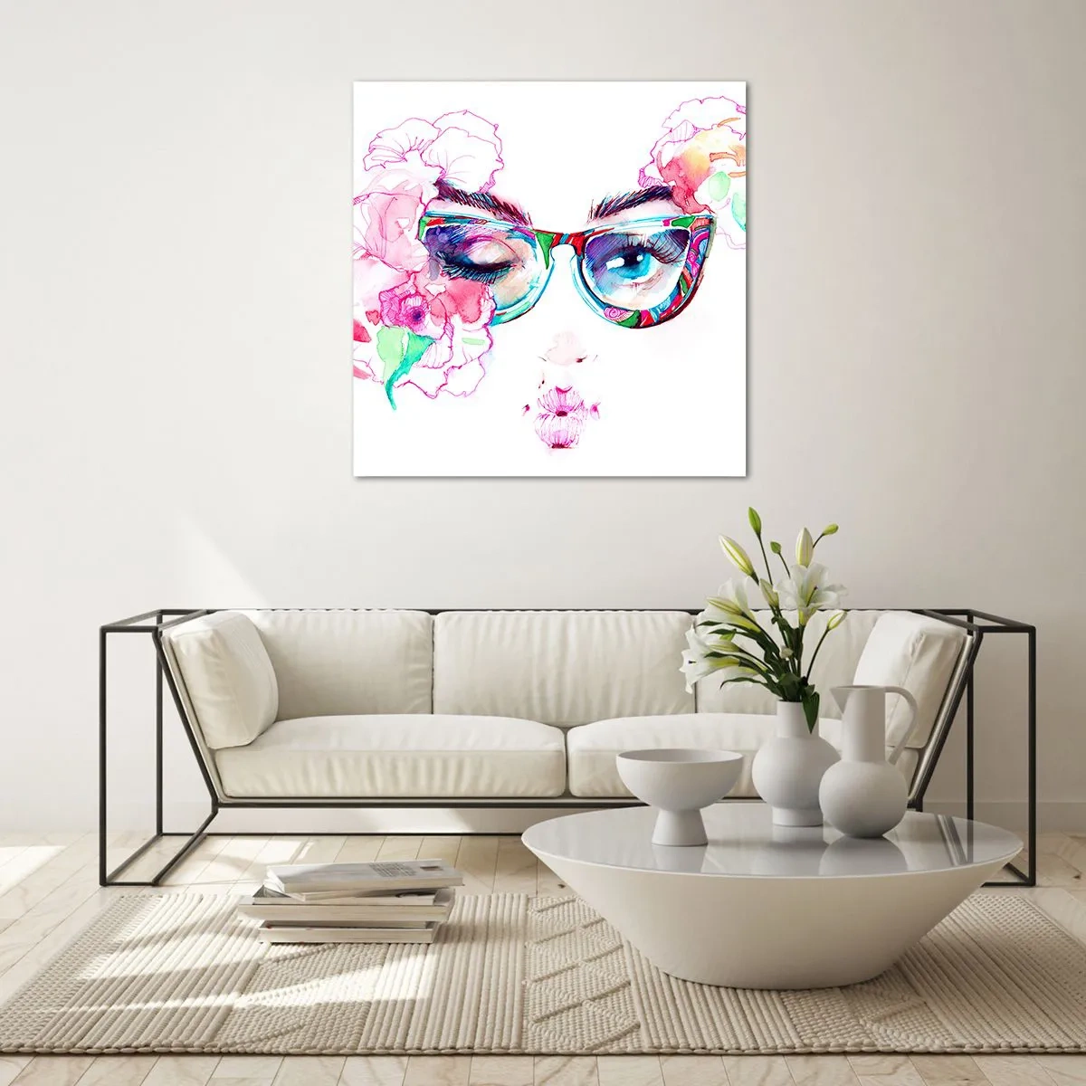 Glass picture - Tempting Promise - 50x50 cm