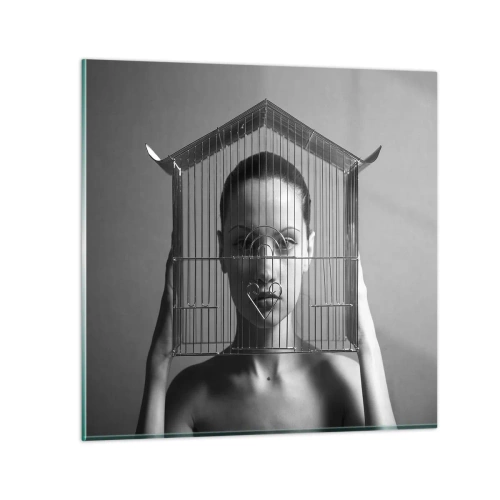 Glass picture - A Bit Surrealistic Portrat - 50x50 cm