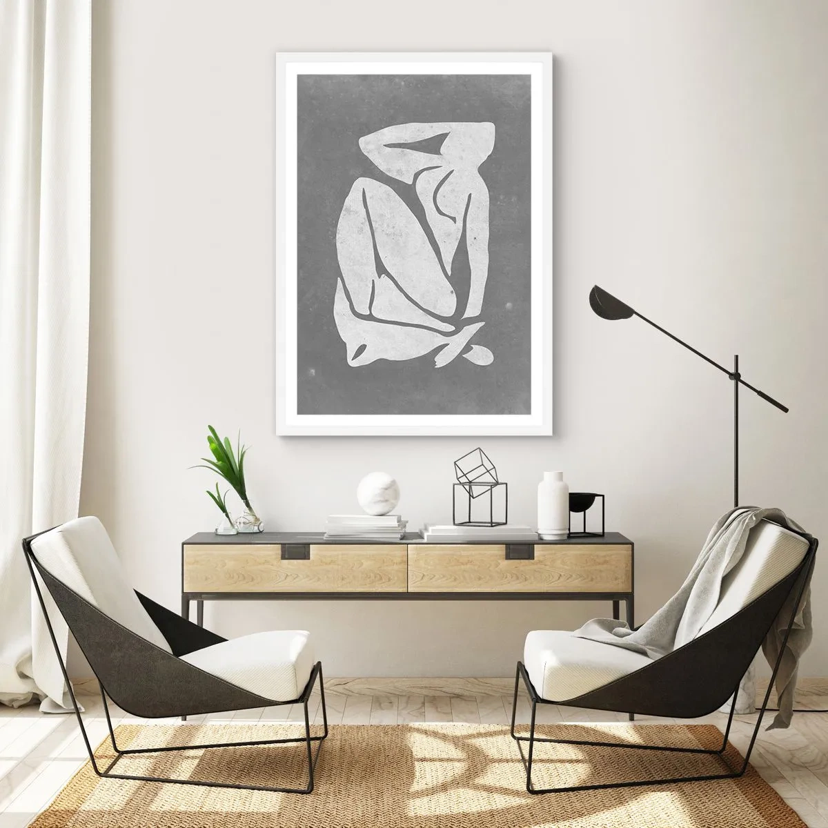 Poster in white frmae - Lost in Thoughts - 50x70 cm