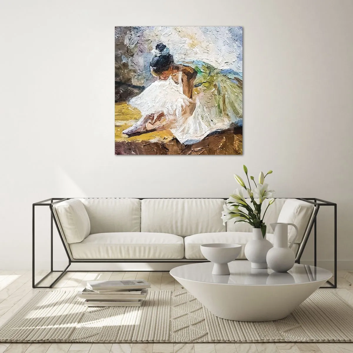 Glass picture - From Degas' Painting - 30x30 cm
