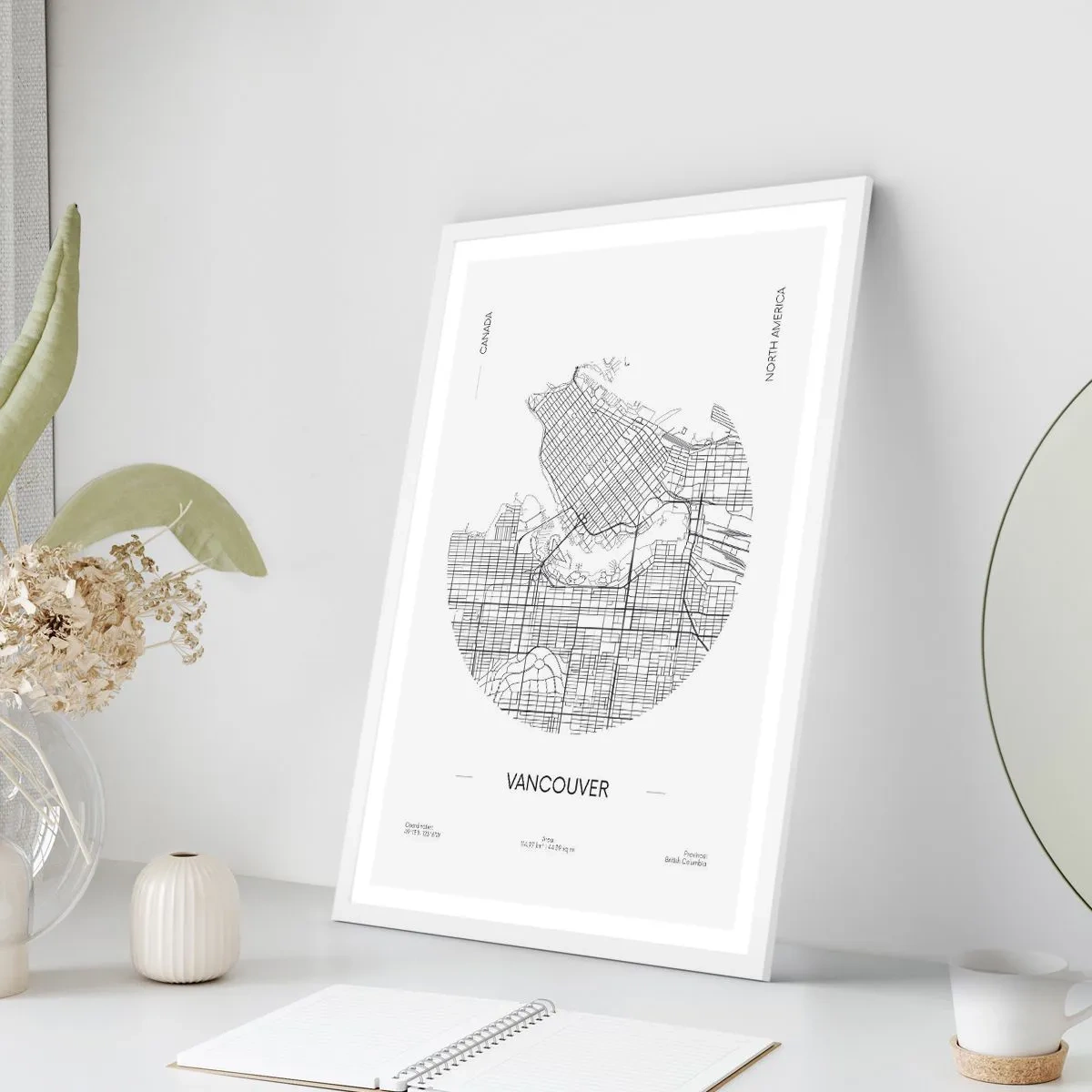 Poster in white frmae - Anatomy of Vancouver - 61x91 cm