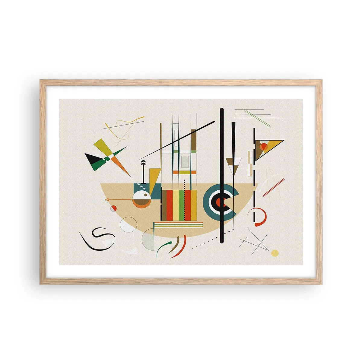 Poster in light oak frame - And the World Laughs - 70x50 cm