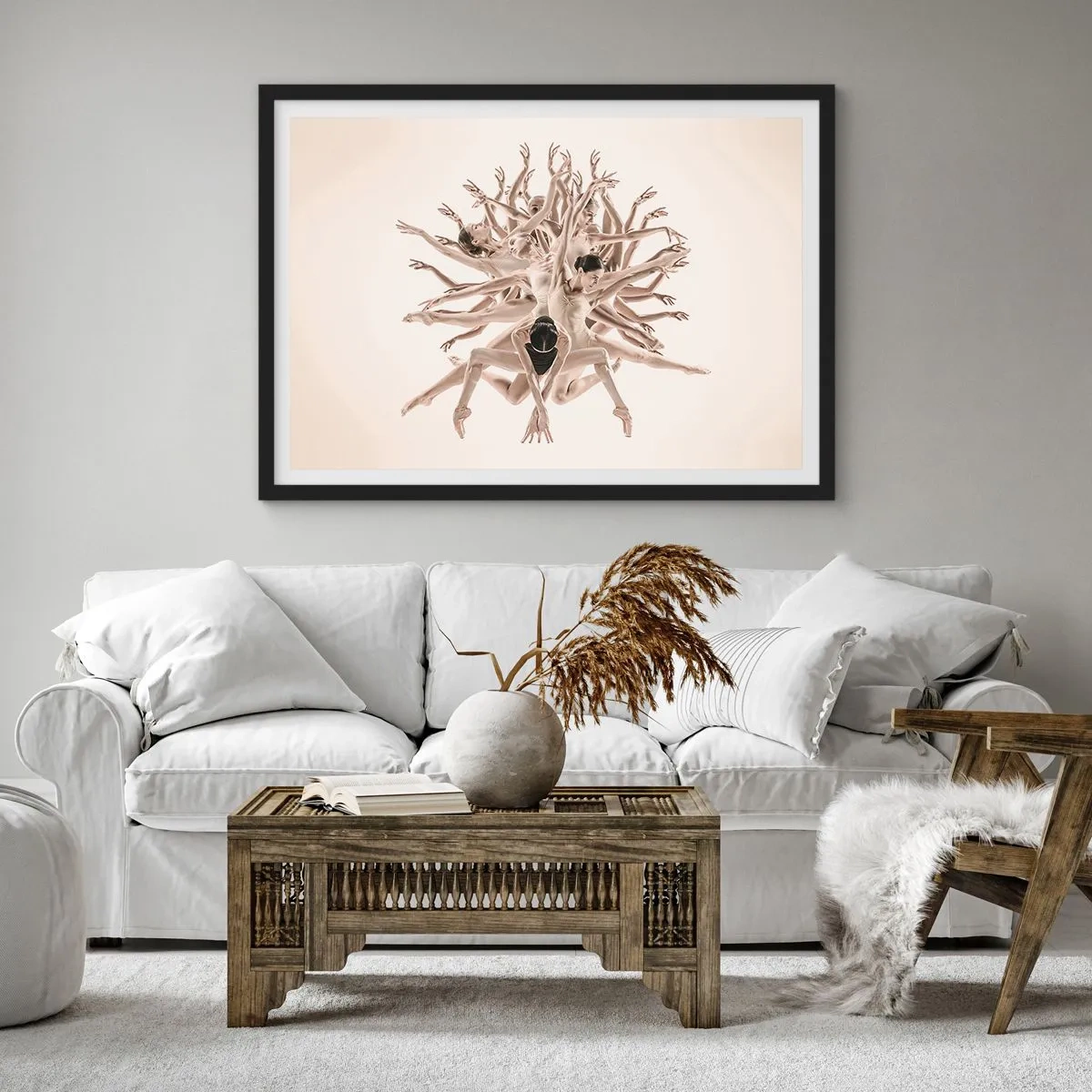 Poster in black frame - Dance in Bloom - 50x40 cm