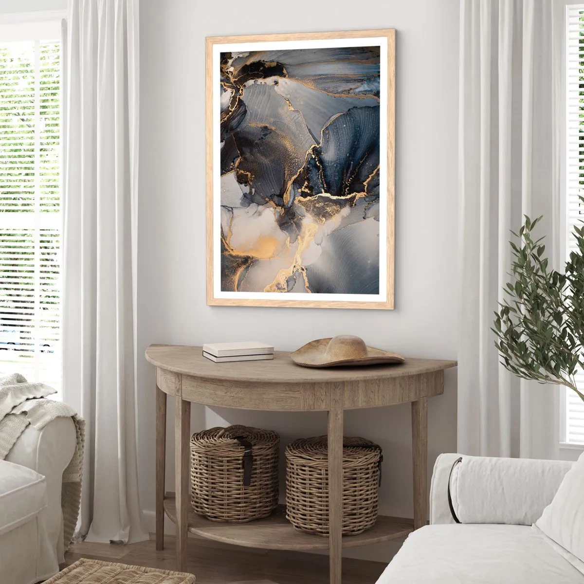 Poster in light oak frame - Life of a Stone - 30x40 cm