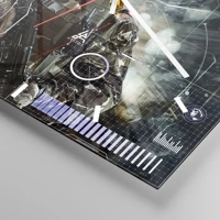 Clock face with lines