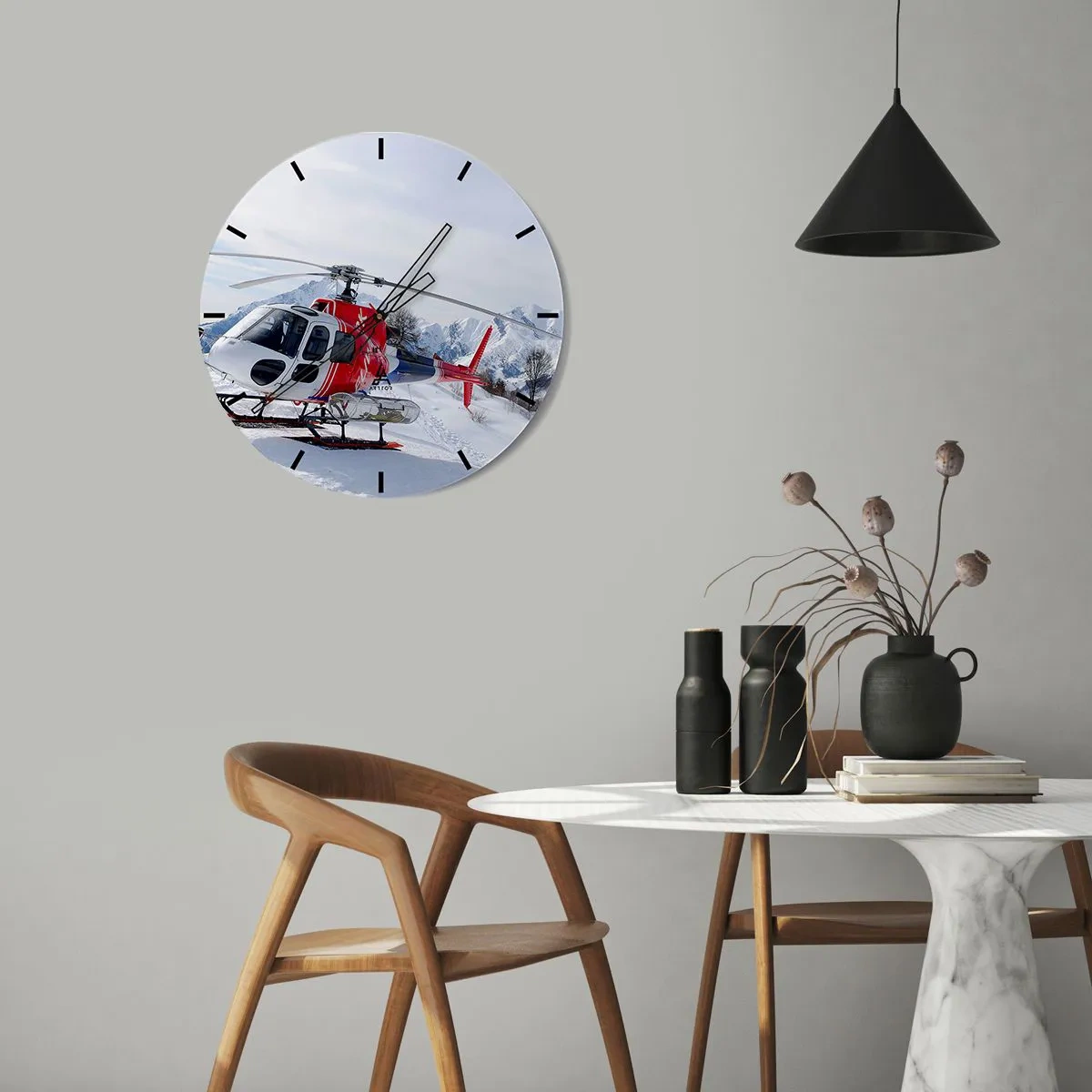 Wall clock - Clock on glass - Always Ready - 40x40 cm
