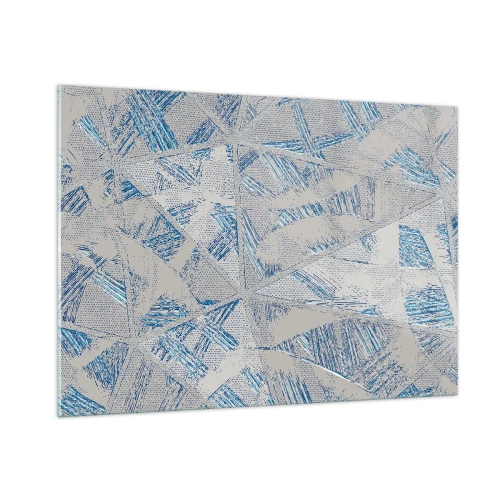 Glass picture - In Blue and Grey Maze - 100x70 cm