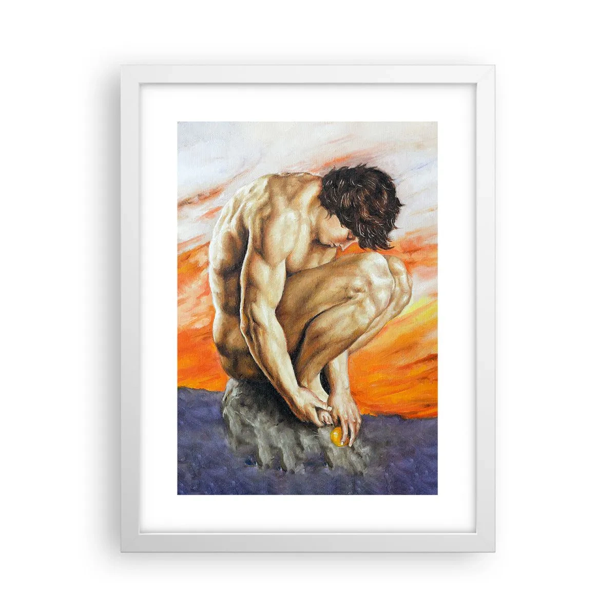 Poster in white frmae - Submerged in Himself - 30x40 cm