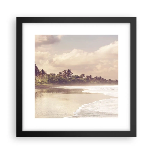 Poster in black frame - Caress of the Waves - 30x30 cm