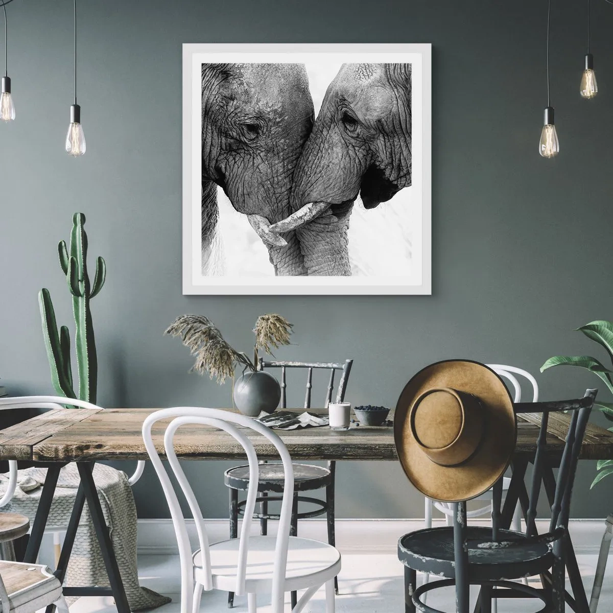 Poster in white frmae - Hearty Confession - 30x30 cm