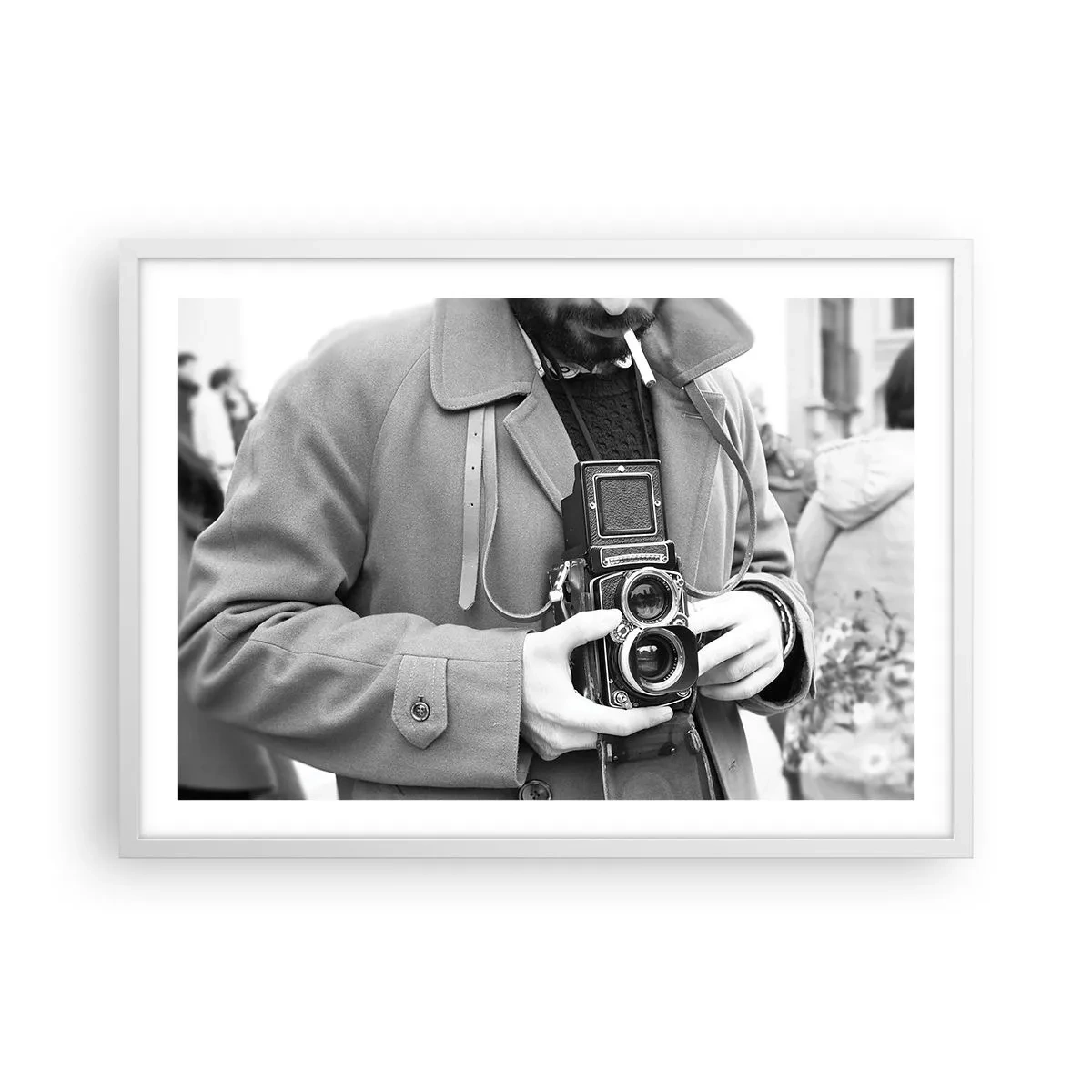 Poster in white frmae - In Retro Style - 70x50 cm