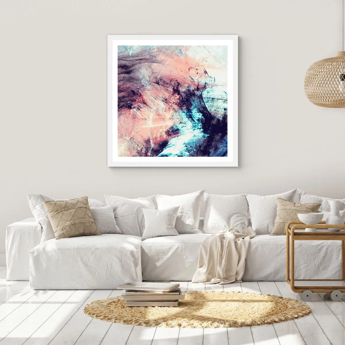 Poster in white frmae - Feel the Wind - 60x60 cm