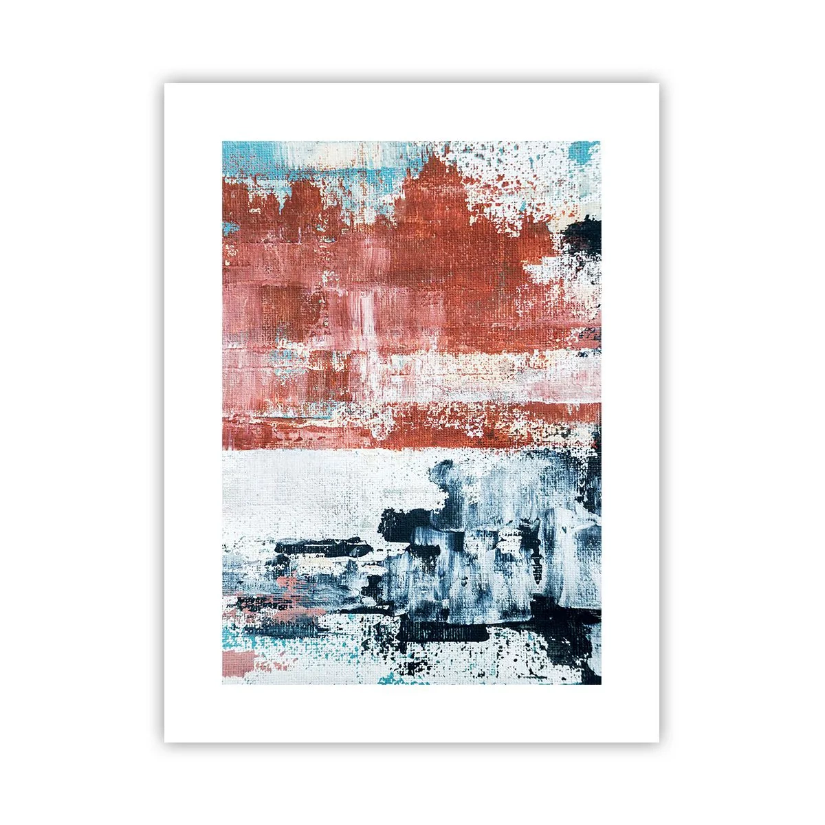 Poster - Abstract Fifty Fifty - 30x40 cm