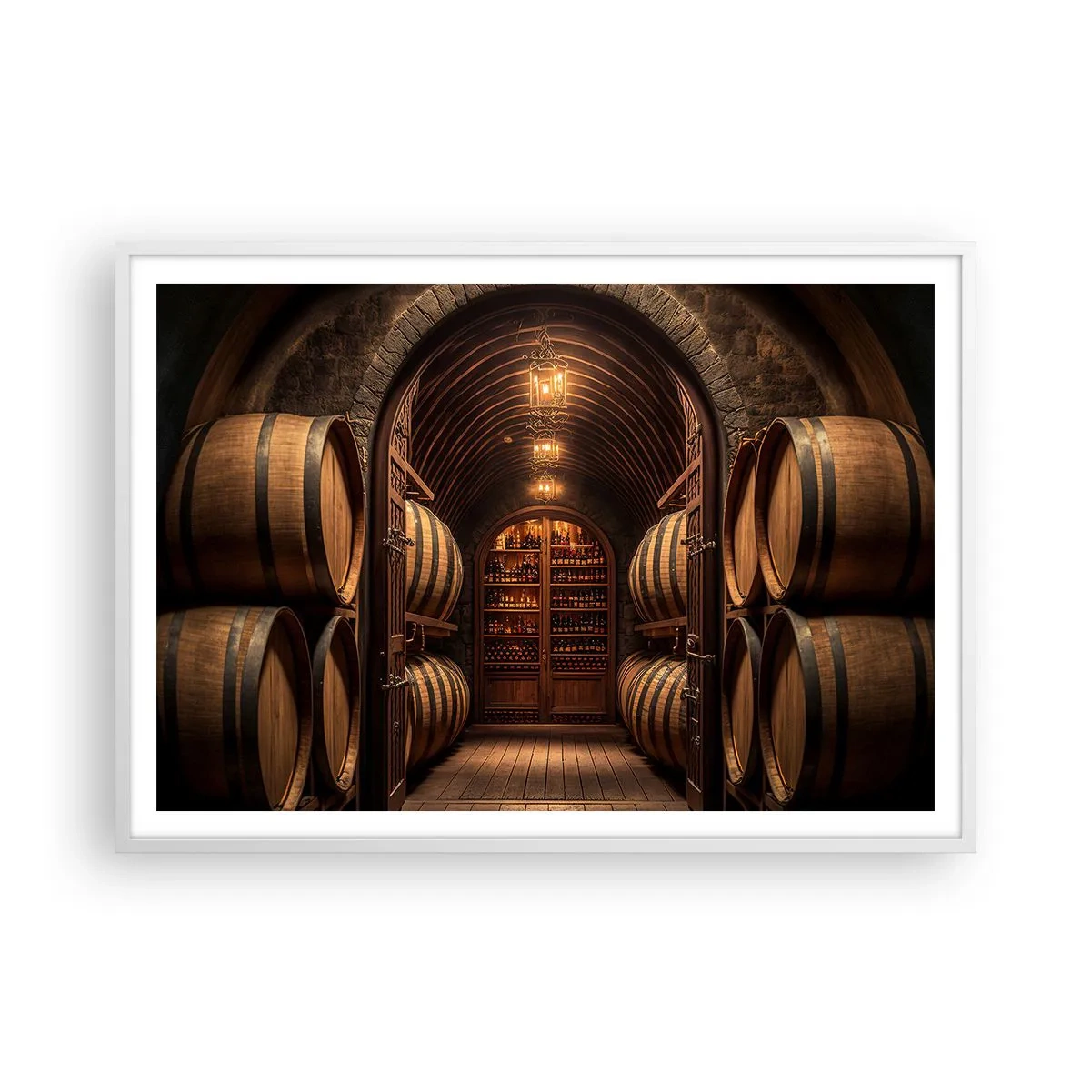 Poster in white frmae - Atmospheric Cellar - 100x70 cm
