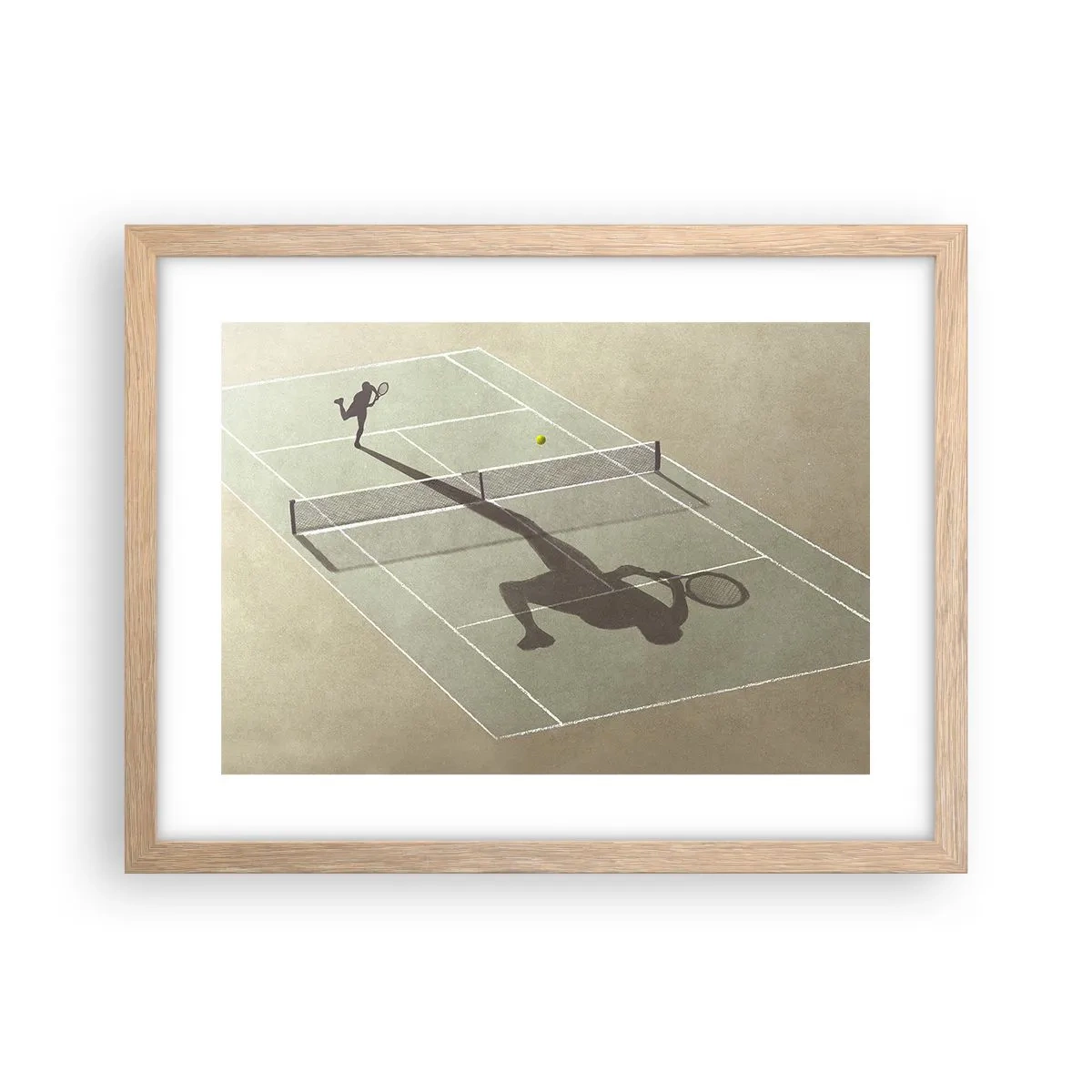 Poster in light oak frame - Overcoming Yourself - 40x30 cm