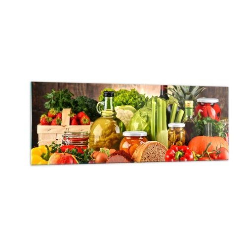 Glass picture - Smoked, Baked, Marinated - 140x50 cm