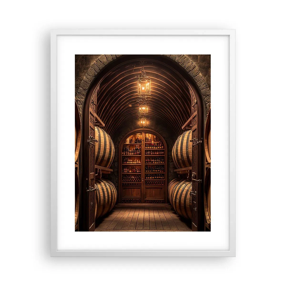 Poster in white frmae - Atmospheric Cellar - 40x50 cm