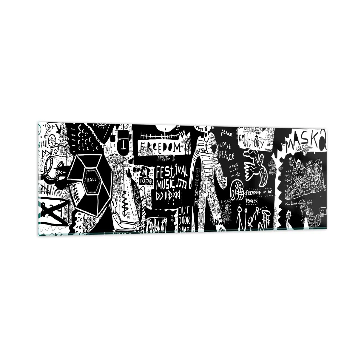 Glass picture - Rights and Joys of Youth - 90x30 cm