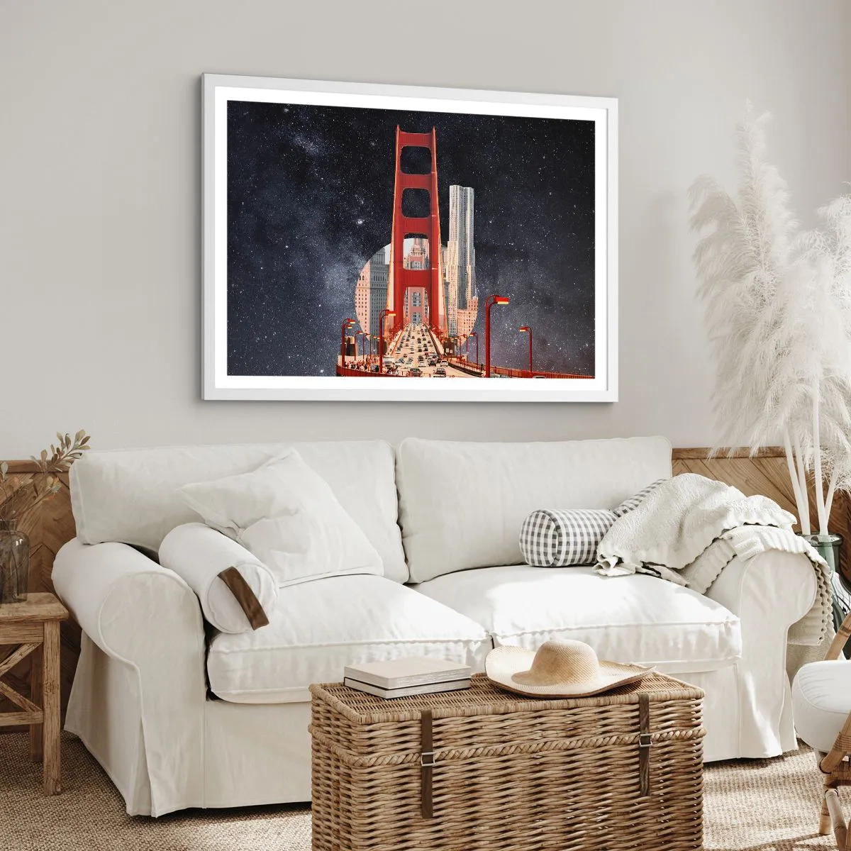 Poster in white frmae - Always in the Centre - 50x40 cm