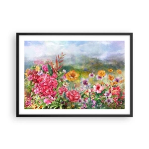 Poster in black frame - Garden which Went Crazy - 70x50 cm