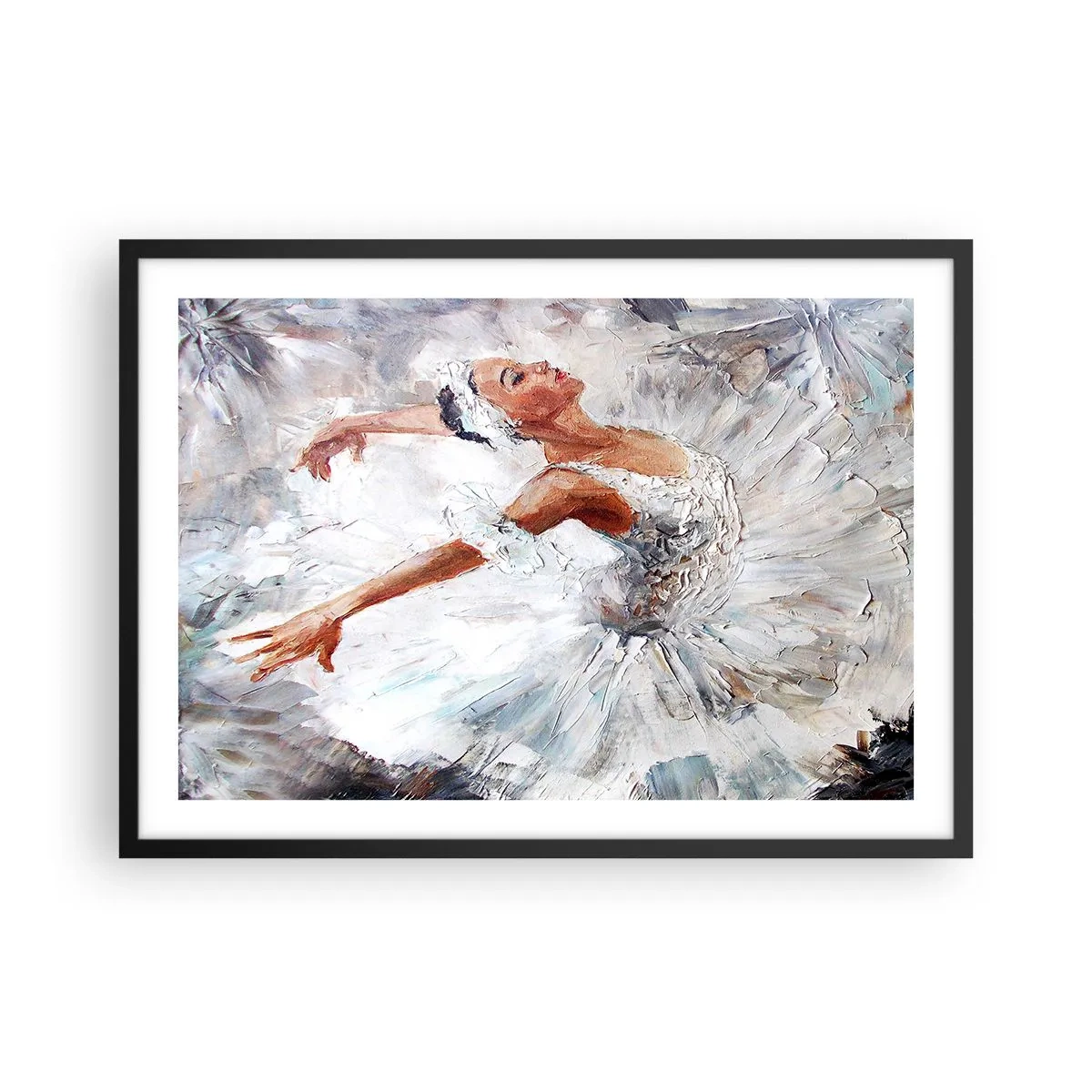 Poster in black frame - Delicate and Light As a Tulle - 70x50 cm