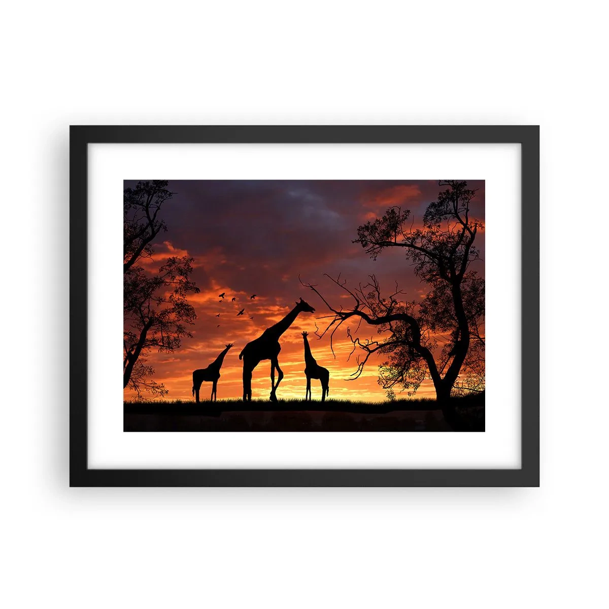 Poster in black frame - Small Dinner among Close Ones - 40x30 cm