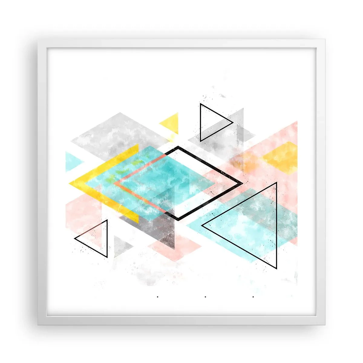 Poster in white frmae - Geometric Play - 50x50 cm