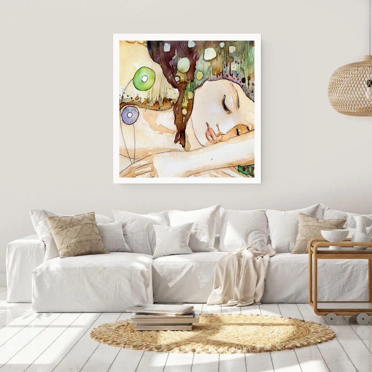 Poster - Emerald and Violet Dream - 40x40 cm