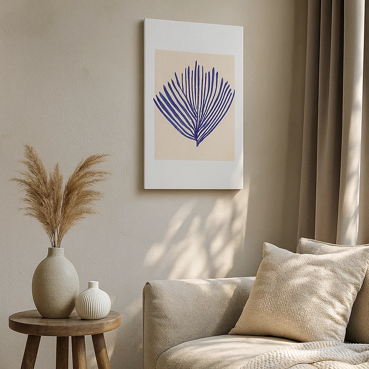 Canvas picture - Blue Fan - 50x70 cm