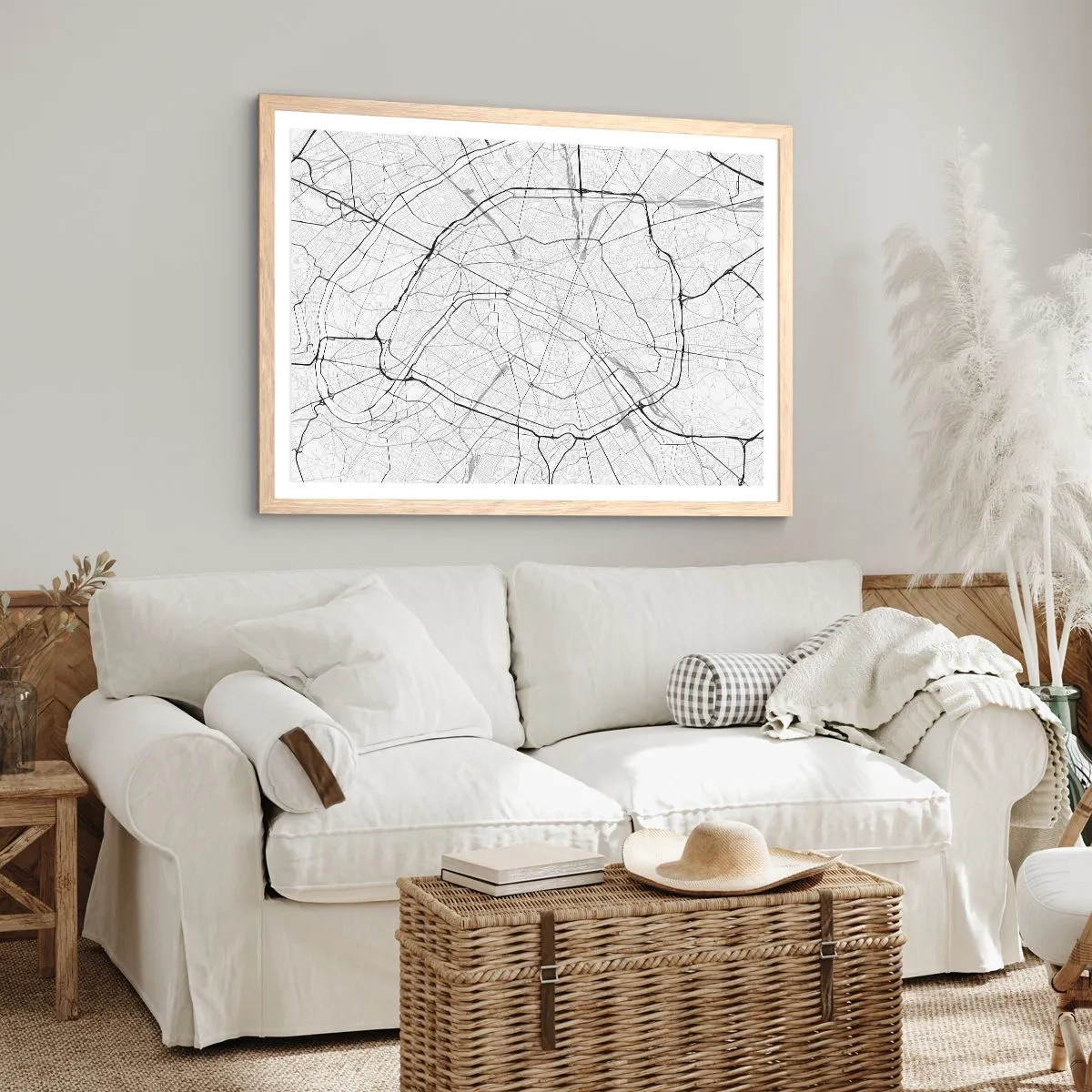 Poster in light oak frame - Flower of Paris - 40x30 cm