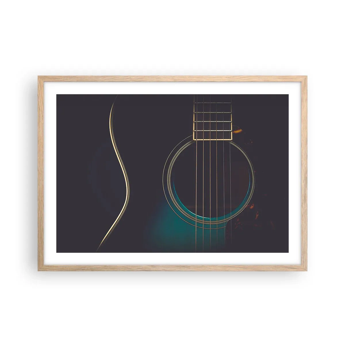 Poster in light oak frame - A Moment Before It Sounds - 70x50 cm