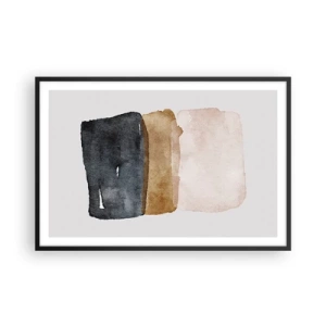 Poster in black frame - Composition of the Colours of the Soil - 91x61 cm