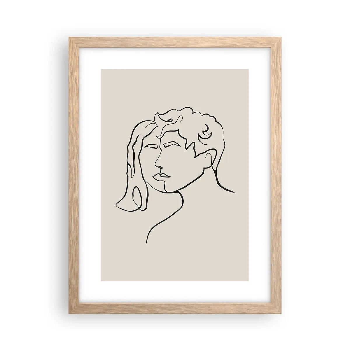 Poster in light oak frame - And It Became One - 30x40 cm