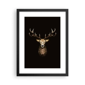 Poster in black frame - Cubist Deer - 30x40 cm