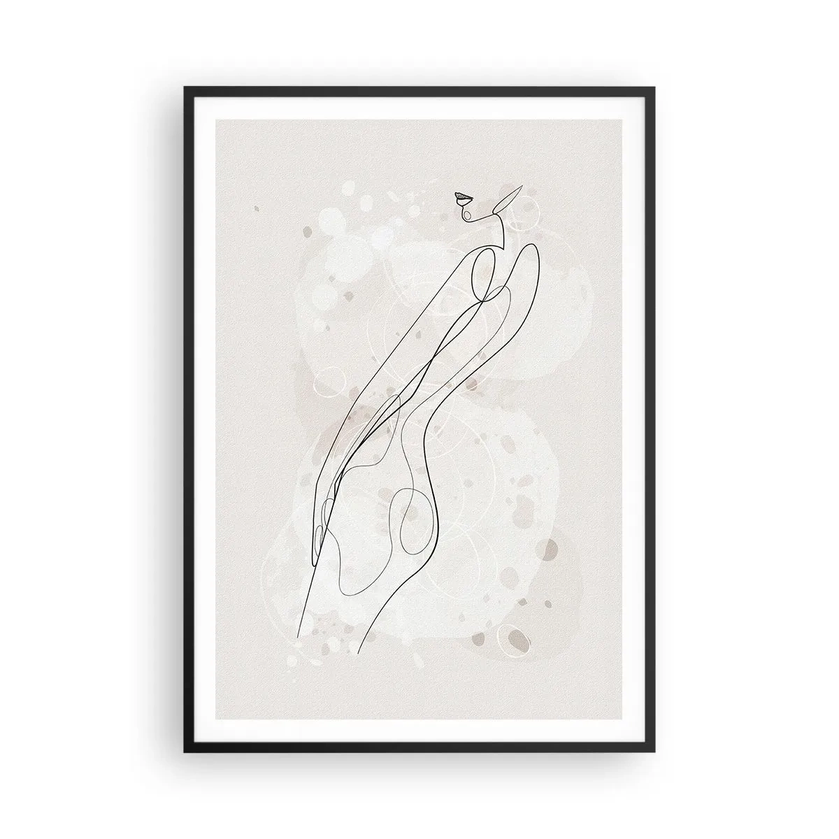 Poster in black frame - One Look Will Not Be Enough - 70x100 cm