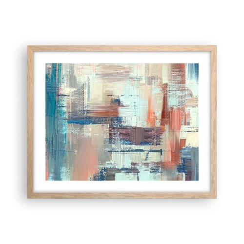 Poster in light oak frame - Reaching Light - 50x40 cm