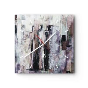 Wall clock - Clock on glass - Mysterious Trio - 40x40 cm