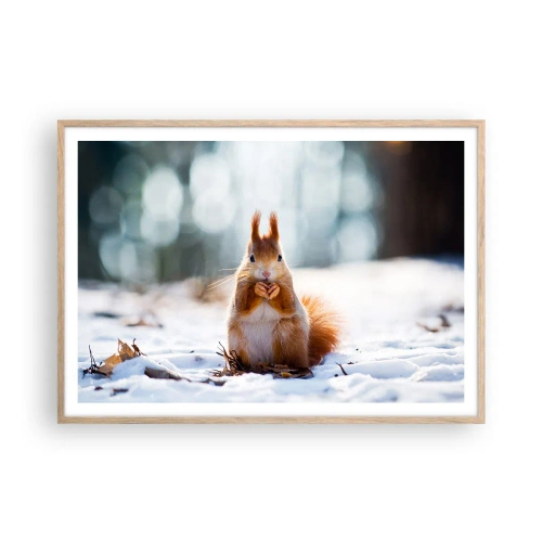 Poster in light oak frame - What Are You Looking at? - 100x70 cm